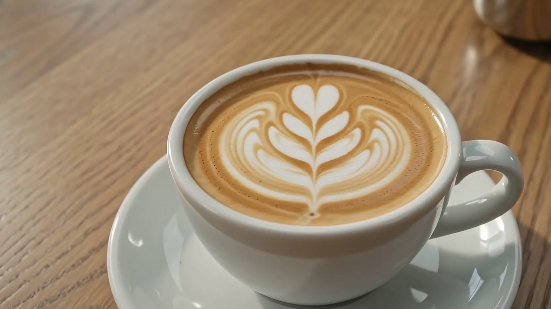 A finished cup with foam on top